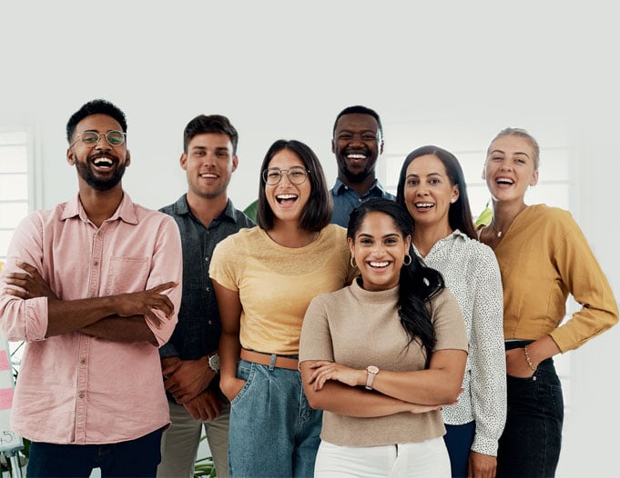 Diverse team of professionals supporting a healthcare payer