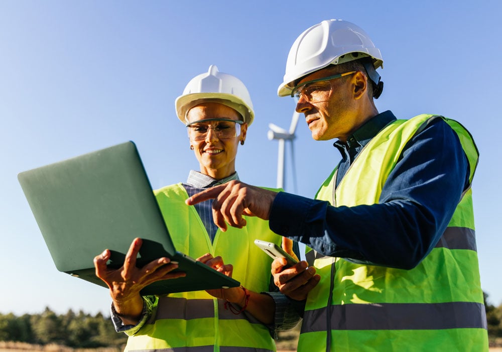 Utility workers onsite